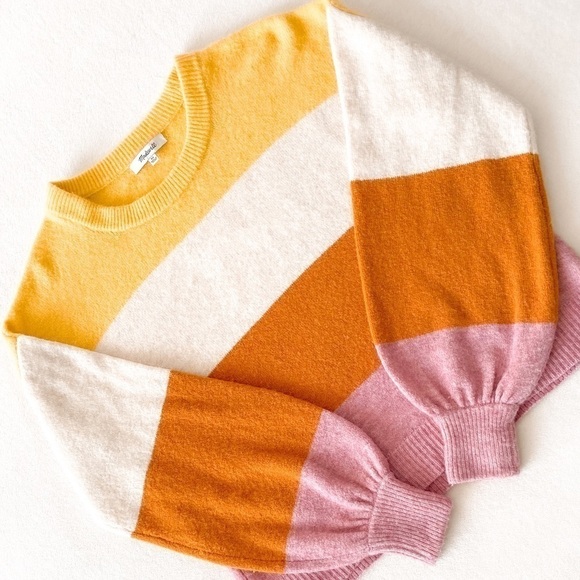 MADEWELL Striped Gladwell Balloon Sleeve Sweater - Picture 12 of 13